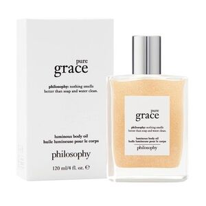 Philosophy Pure Grace Luminous Body Oil- lightweight, fresh clean scent, dry oil